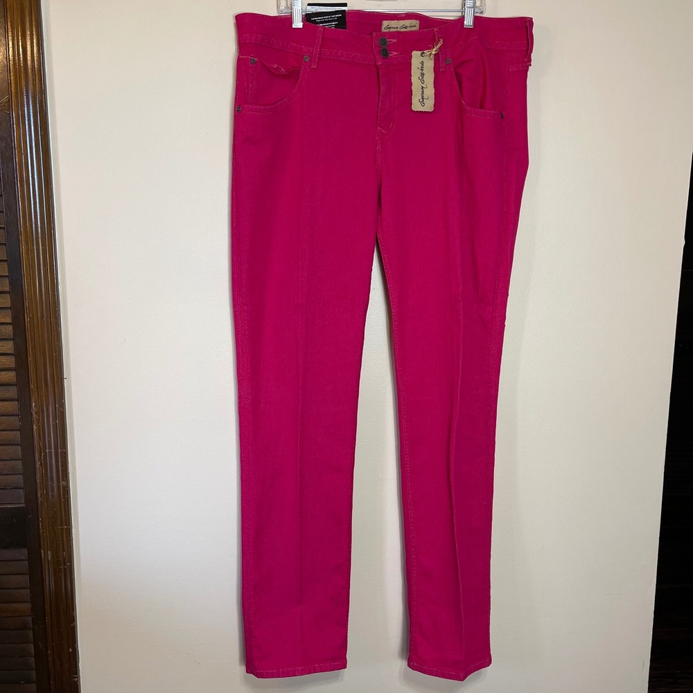 NEW Emerson Edwards Indian Summer‎ Fuchsia Pink Straight Leg Jeans Womens 20P
